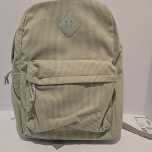 Stylish Green Corduroy Backpack